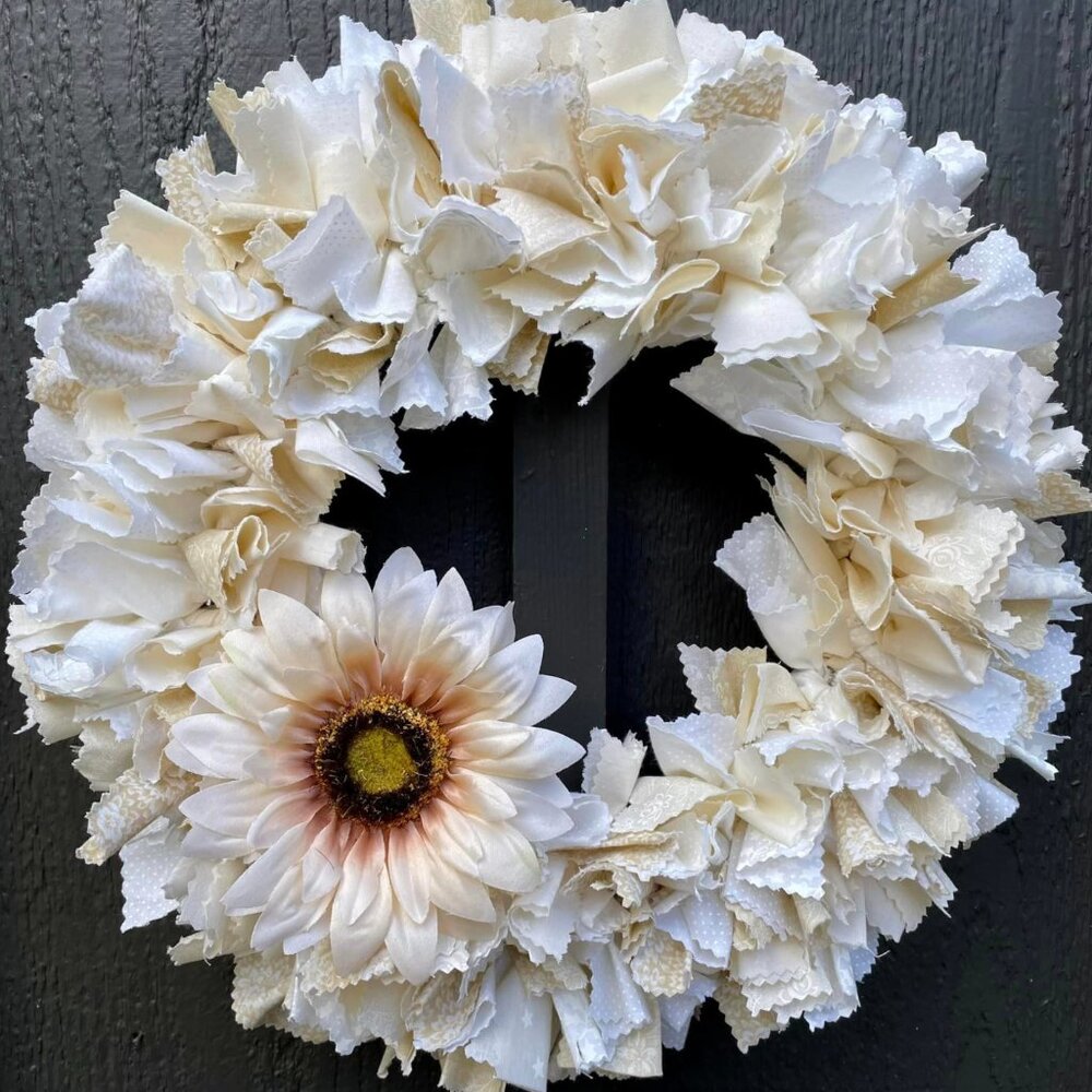 Handmade Cotton Fabric Wreath